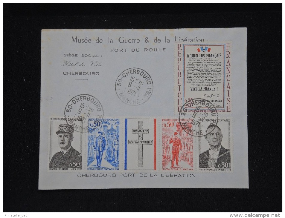 DE GAULLE - Enveloppe Du Musée De La Guerre Et De La Libération Avec Obli. 1 Er Jour De La Bande - A Voir - Lot P10690 - De Gaulle (Général)