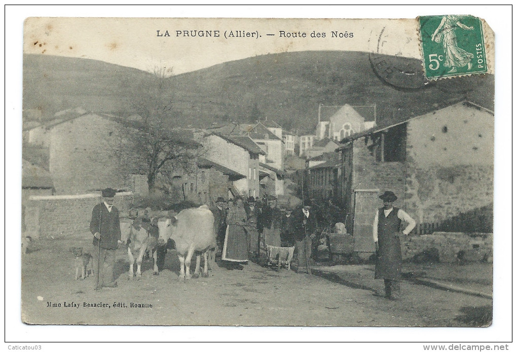 LAPRUGNE (Allier) Route Des Noés - Belle Animation - Autres & Non Classés