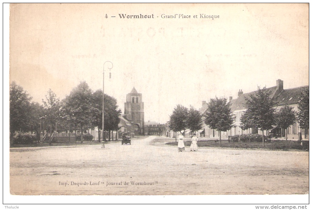 Wormhout (Wormhoudt-Yser-Nord)-Grand´Place Et Kiosque à Musique-edit. Dequidt-Louf "Journal De Wormhout" - Wormhout