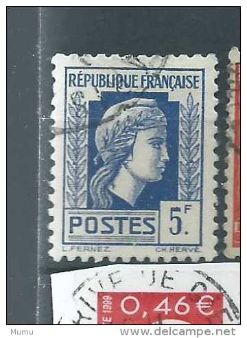 FRANCE OB CACHET ROND YT N° 645 - 1944 Coq Et Maríanne D'Alger