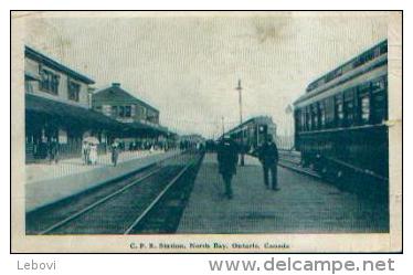 CANADA « C.P.R. Station, NORTH BAY, 0ntario” - Ed. Pacific Railway News Service (1921) - North Bay