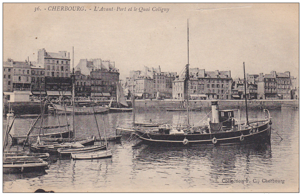 CHERBOURG, Manche, France, 1900-1910's; L'Avant Port Et Le Quai Coligny - Cherbourg