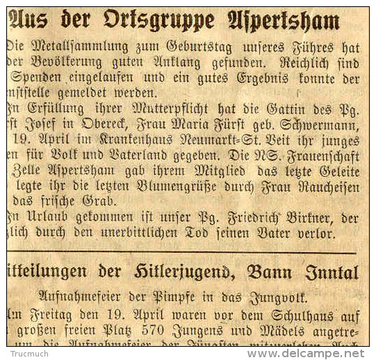 MILITARIA - Journal Allemand De 4 Pages - MÜHLDORFER FELDPOST Du 01 Mai 1940 - Allemand