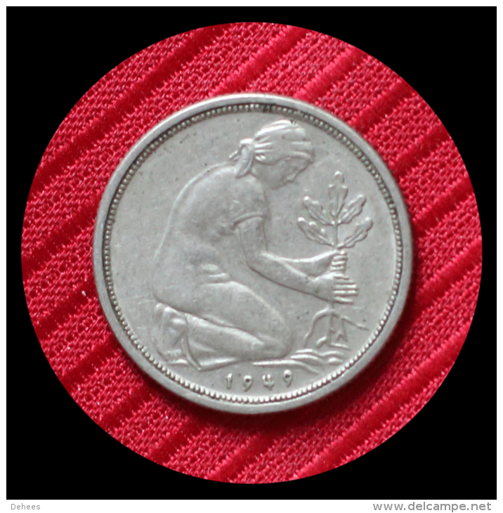 50 Pfennig Allemagne 1949 D - 50 Pfennig