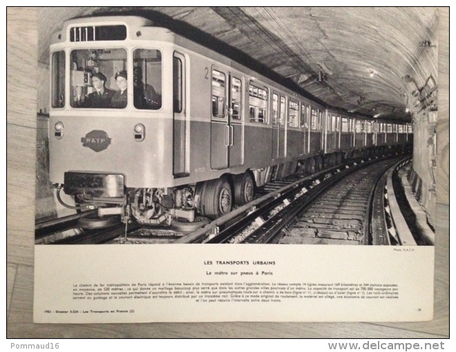 Les Transports Urbains : Photographie Le Métro Sur Pneus à Paris - Dossier 5-224 - Eisenbahnverkehr