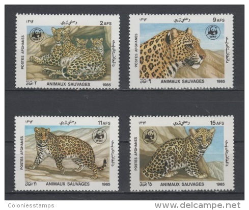 (S0514) AFGHANISTAN, 1985 (WWF. Leopard). Complete Set. Mi ## 1453-1456. MNH** - Afghanistan