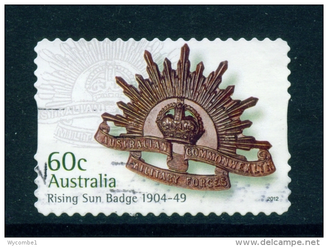 AUSTRALIA  -  2012  Rising Sun Badge  60c  Self Adhesive  Used As Scan - Used Stamps