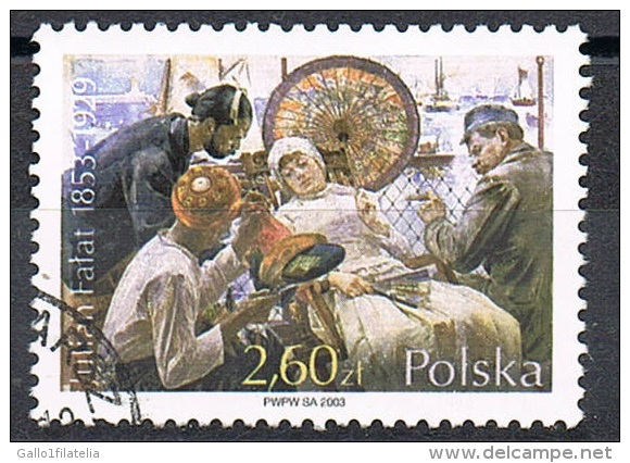 2003 - POLONIA / POLAND - CENTOCINQUANTESIMO DELLA NASCITA DEL PITTORE J. FATAT - USATO / USED - Usati