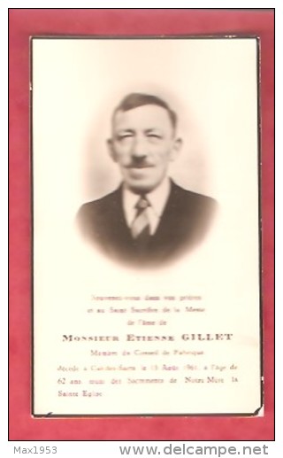 Monsieur Etienne GILLET -- ? - Cul-des-Sarts 1961 - Décès