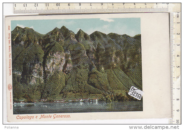 PO3235D# SVIZZERA - CAPOLAGO E MONTE GENEROSO  No VG - Capolago