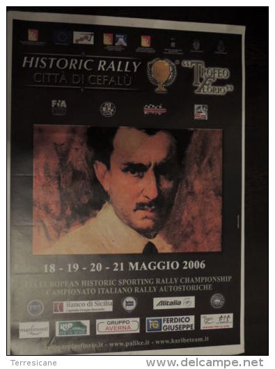 X MANIFESTO PLAKAT POSTER ORIGINALE BIG 70X100 TROFEO VINCENZO FLORIO RITRATTO A) - Manifesti