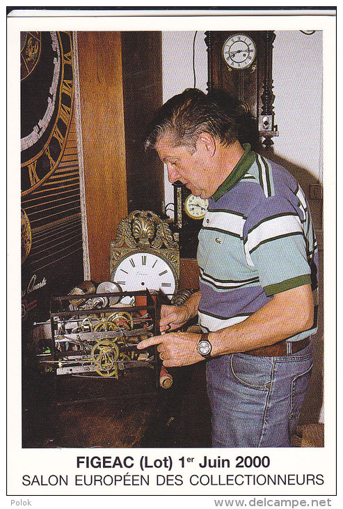 CPM FIGEAC - Salon Européen Des Collectionneurs - 1er Juin 2000 - André LEONARD - Artisan Horloger - Bourses & Salons De Collections