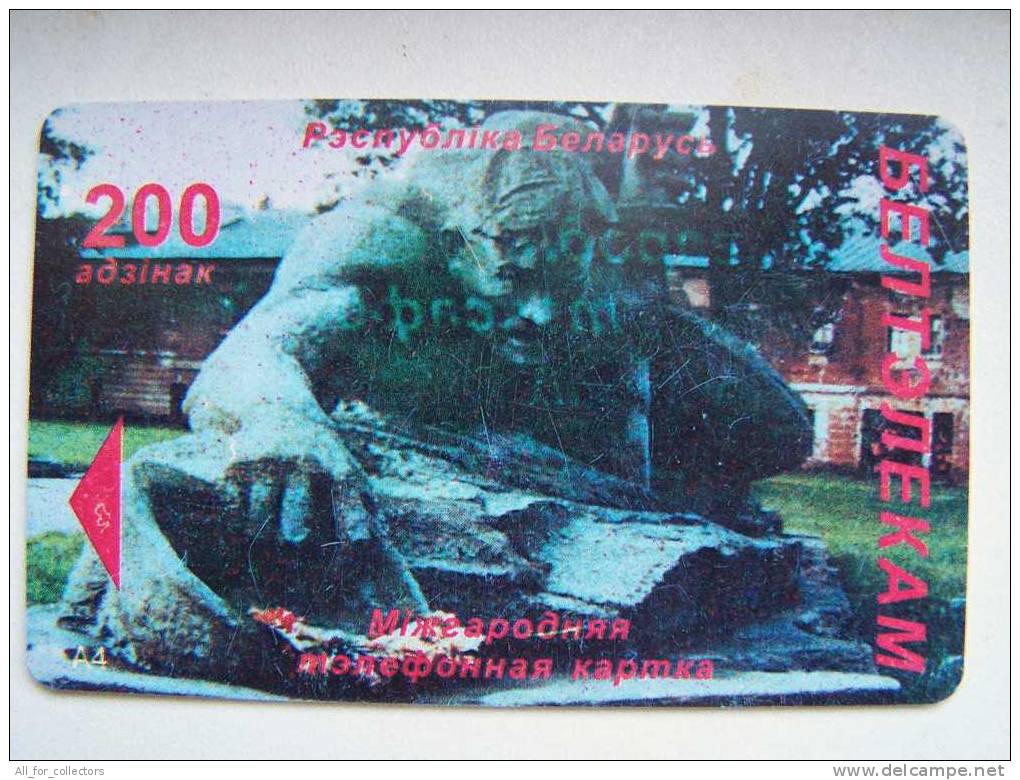 MONUMENT, Old Chip Phone Card From BELARUS Weißrussland 200 Un. Carte Karte, Denkmal Beltelecom - Belarus