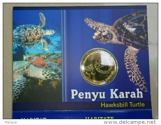 Malaysia 2006 25 Cent Hawskbill Turtle Marine Life 2006 Coin Nordic Gold BU 25 Sen - Malaysia