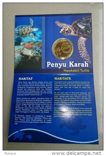 Malaysia 2006 25 cent Hawskbill Turtle Marine Life 2006 Coin Nordic Gold BU 25 sen