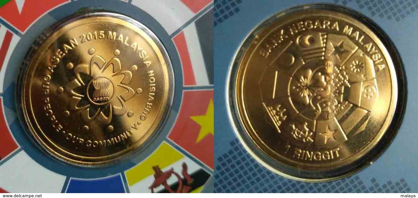 Malaysia ASEAN Coin 2015 Nordic Gold Brilliant Uncirculated (B.U) Commemorative Coin - Malaysia