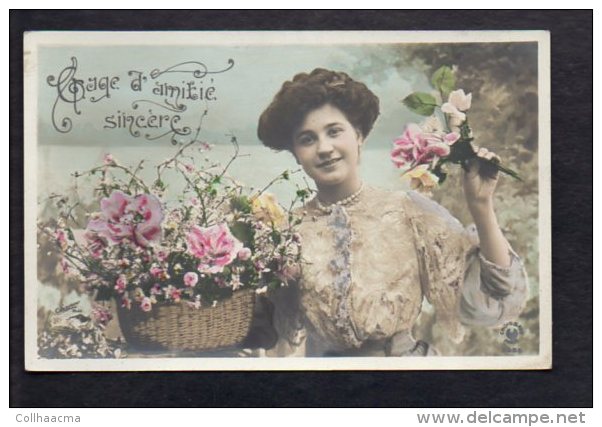 Fantaisie - Femme,chica,frau,lady Girl / Fleurs /  Gage D'amitié Sincère - Femmes