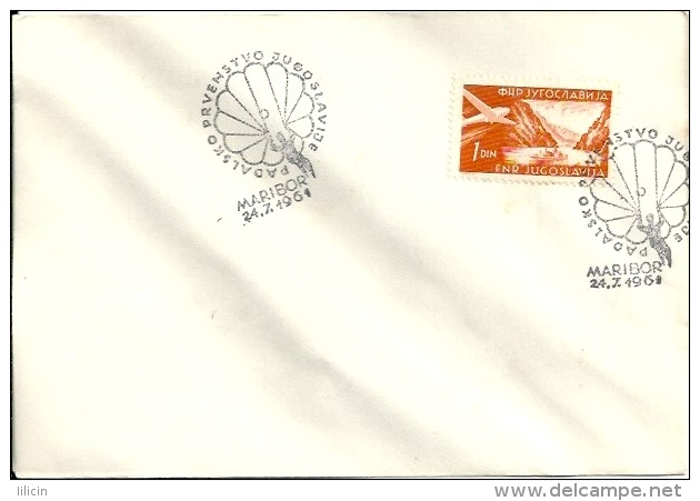 Letter FI000005 - Slovenija (Slovenia) Maribor Padobransko Prvenstvo Jugoslavije 1961-07-24 - Parachutisme