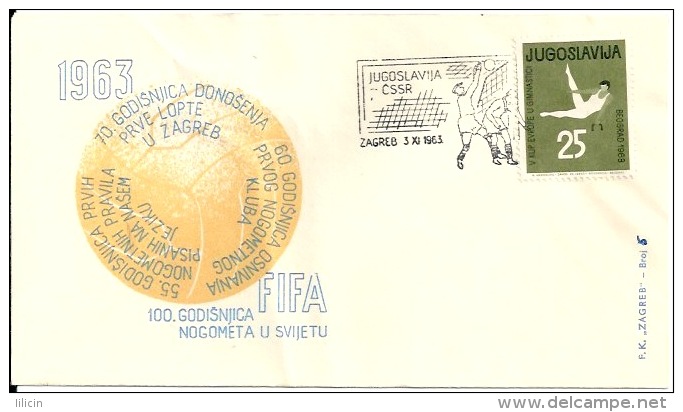 Letter FI000007 - Hrvatska (Croatia) Football FIFA: Yugoslavia Vs Czechoslovakia 1963-11-03 - Other & Unclassified