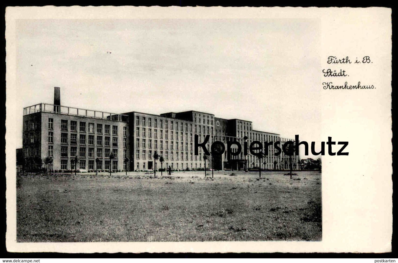 ALTE POSTKARTE FÜRTH 1934 STÄDTISCHES KRANKENHAUS Hospital Hopital Fuerth Bayern Ansichtskarte AK Cpa Postcard - Fuerth