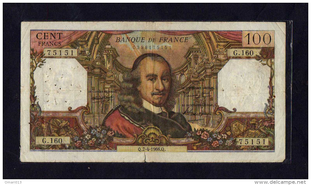 France - Billet De 100 Francs Corneille - 75151 - Q.7/4/1966.Q - 100 F 1964-1979 ''Corneille''