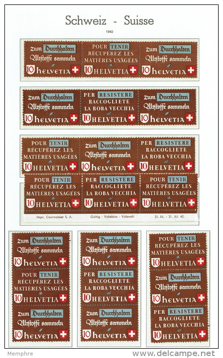 1942  Récupération  - Altstoffverwertung  Série Complète De 25 Bandes  Se-tenant * Et Oblitérées - Se-Tenant