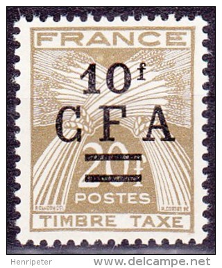 Timbre-taxe Gommé Neuf** - Type Gerbes De 1946-50 - N° 42 (Yvert) - Réunion 1948 - Timbres-taxe