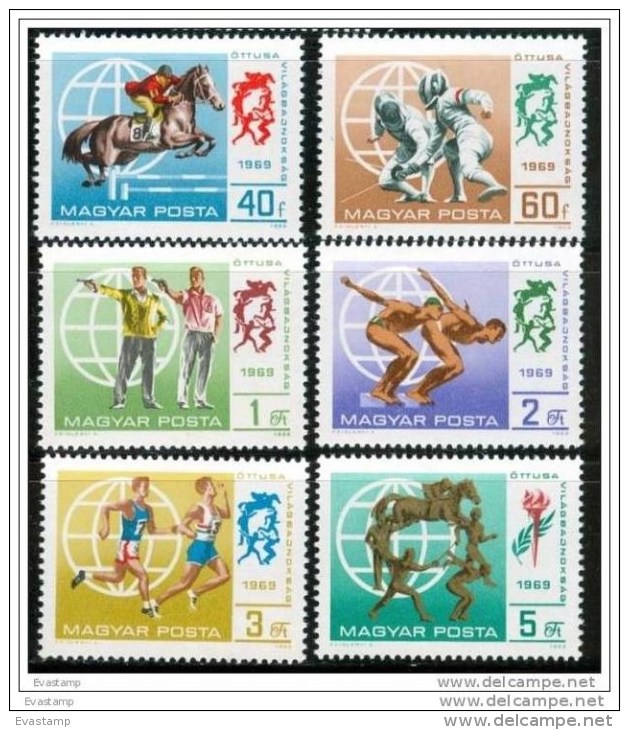 HUNGARY - 1969. Pentathlon Championships / Sport Cpl.Set  Mi:2537-2542.MNH!! 5.50 EUR - Ungebraucht