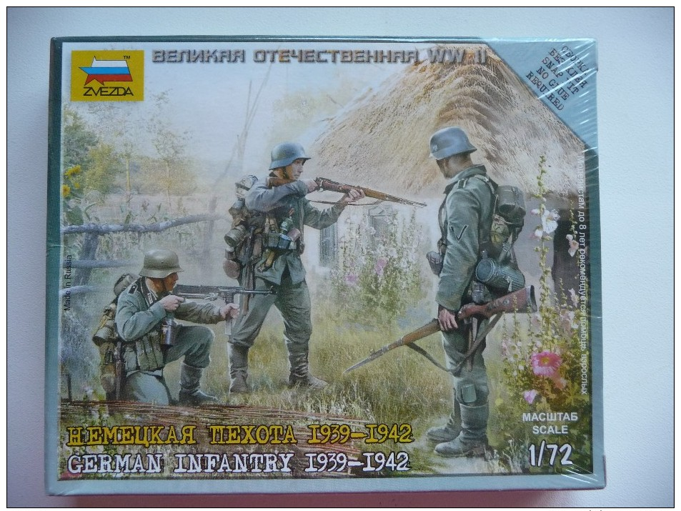 ZVEZDA 6105 - GERMAN INFANTRY 1939-1942 - Scale 1/72. NEW. - Figuren