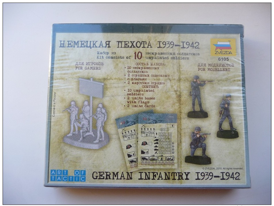 ZVEZDA 6105 - GERMAN INFANTRY 1939-1942 - Scale 1/72. NEW. - Figuren