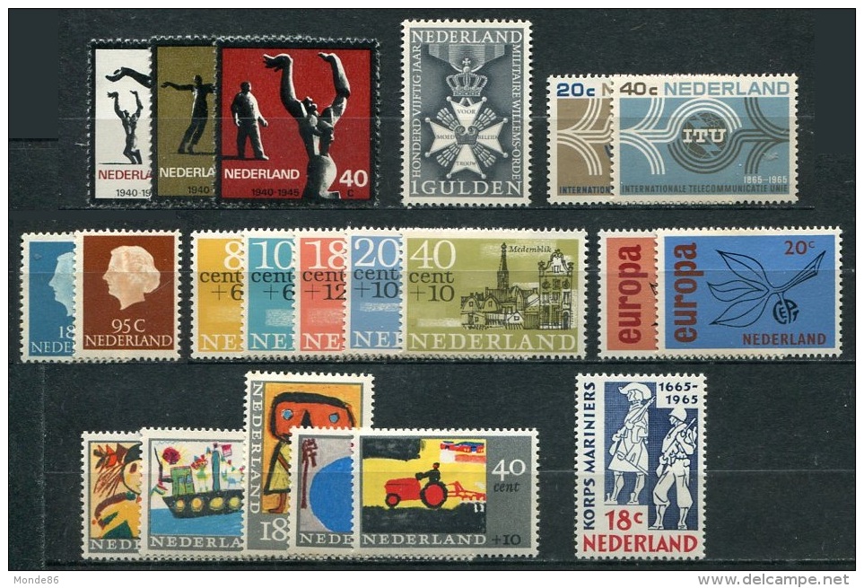 PAYS-BAS - Année Complète 1965 ** - TB - Annate Complete