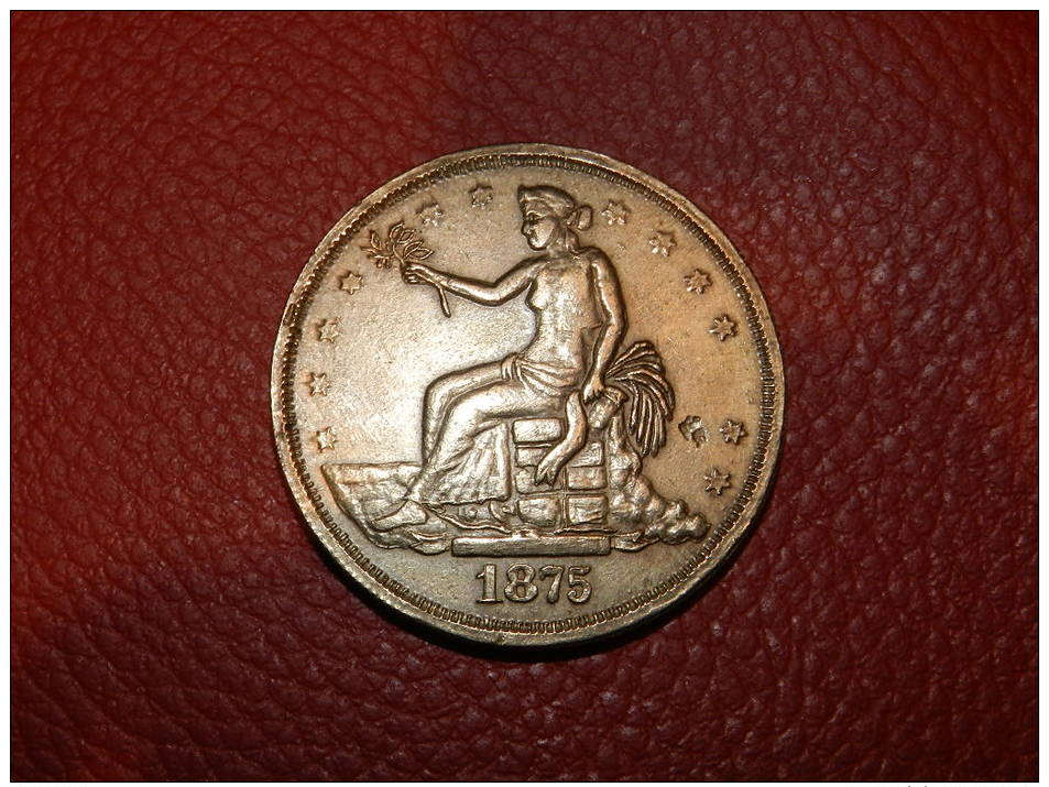 USA HERALD EAGLE 1875 / FAUX DOLLAR ARGENT SILVER / COPIE / COPY / 24 GRAMMES / - Altri & Non Classificati