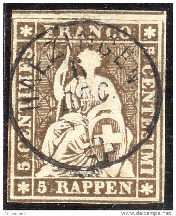 Heimat AG Haezingen 186?-12-05 Fingerhur-O Zu#22G Strubel - Used Stamps