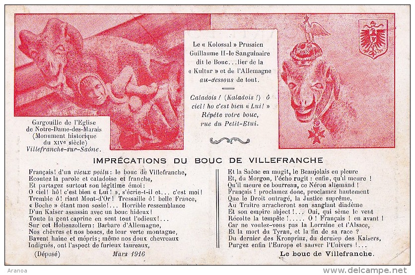 69 -- Rhône -- Villefranche -- Imprécations Du Bouc De Villefranche - Villefranche-sur-Saone