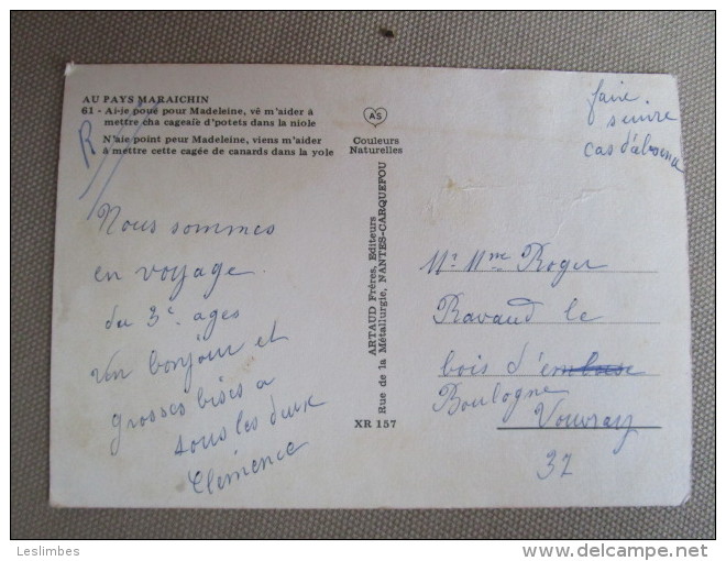 Au Pays Maraichin. N'aie Point Peur Madeleine, Viens M'aider A Mettre Cette Cagee De Canards Dans La Yole. - Sonstige & Ohne Zuordnung