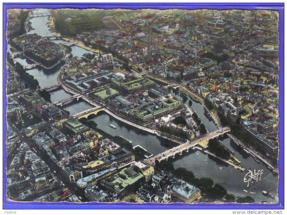 Carte Postale 75. Paris  Vue D'avion Trés Beau Plan - Otros & Sin Clasificación