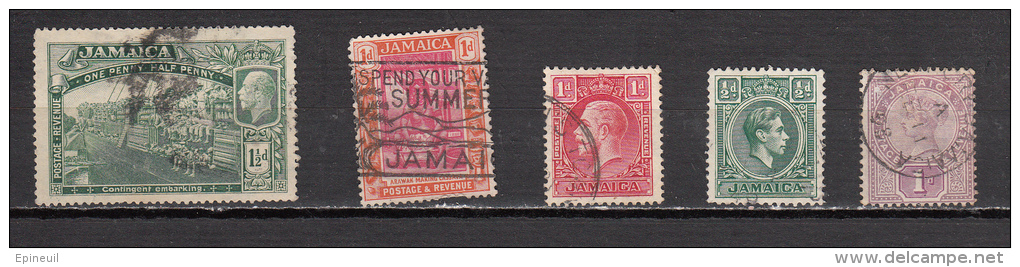 LOT JAMAIQUE ° YT N° 78 83 110 123 27 - Jamaica (...-1961)