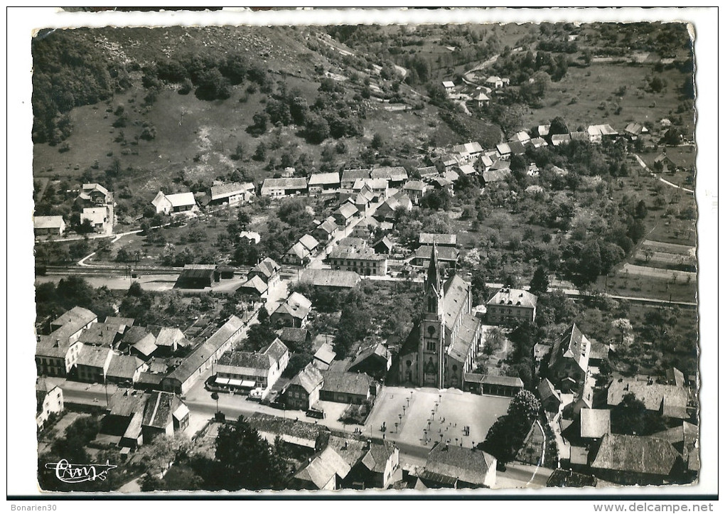 CPSM 67 MOOSCH VUE GENERALE AERIENNE L'EGLISE - Altri & Non Classificati