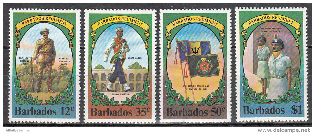 Barbados   Scott No  528-31    Mnh     Year  1980 - Barbados (1966-...)