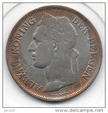 1 Franc Congo-Belge 1922 FL  Qualité++++++++++  Clas N 46 - 1910-1934: Albert I