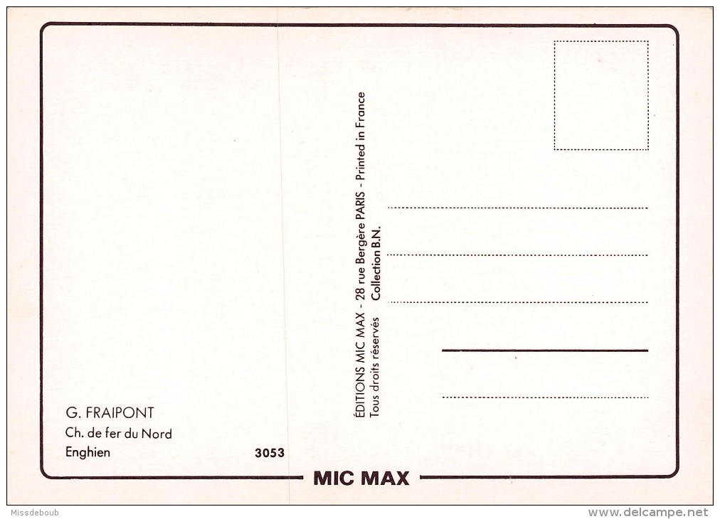 lot 3 CPM - Chemin de fer du nord - Boulogne sur mer Le Touquet Enghien - pub affiche - dos vierge - voir les scans