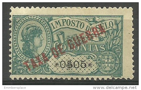 Portuguese Colonies - 1919 War Tax Stamp Overprint 5c MH - Other & Unclassified