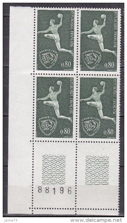 N° 1629 Championnat Du Monde De Handball:  : Un Bloc De 4  Timbres Neuf - Neufs