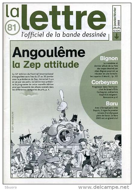 La Lettre - Numéro 81 - Janvier Février 2005 - Angoulême La Zep Attitude Titeuf - Lettre De Dargaud, La