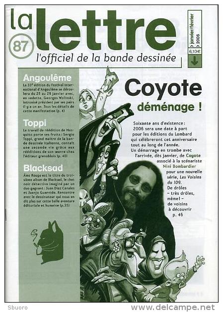 La Lettre - Numéro 87 - Janvier Février 2006 - Coyote Déménage ! - Lettre De Dargaud, La