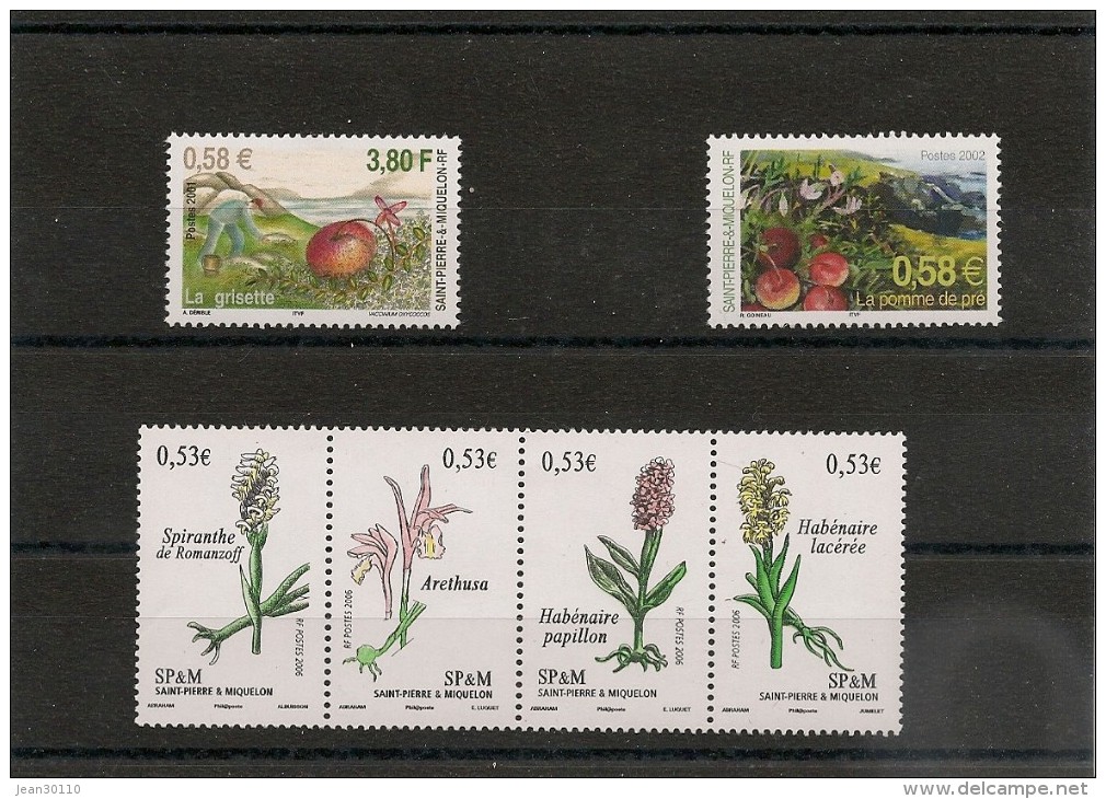 Saint Pierre Et Miquelon Années 2001/2006  Flore N° 740-777-871/874-** - Nuovi