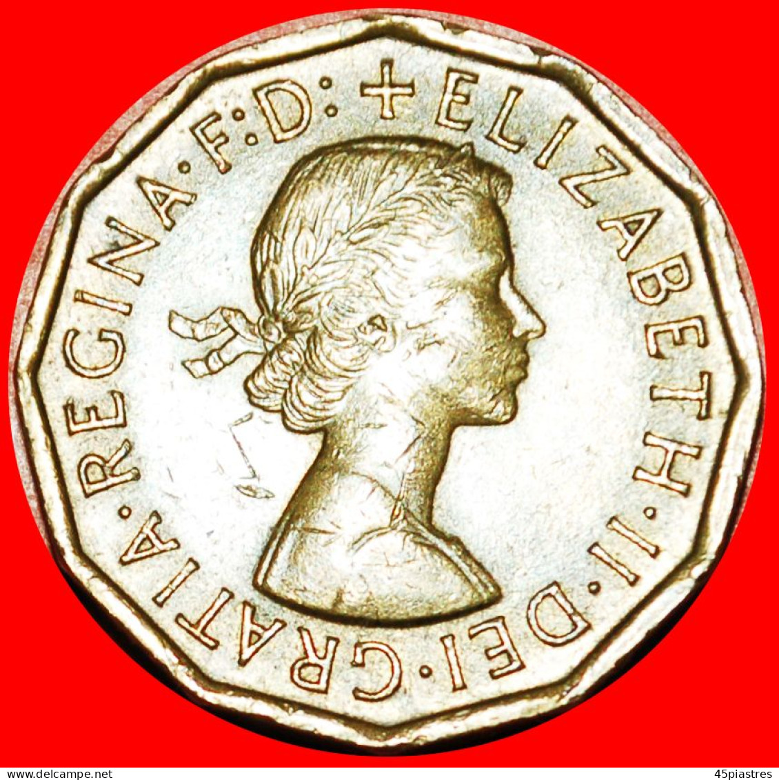 * PORTCULLIS (1954-1970): GREAT BRITAIN  3 PENCE 1966! ELIZABETH II (1953-2022) LOW START NO RESERVE! - F. 3 Pence