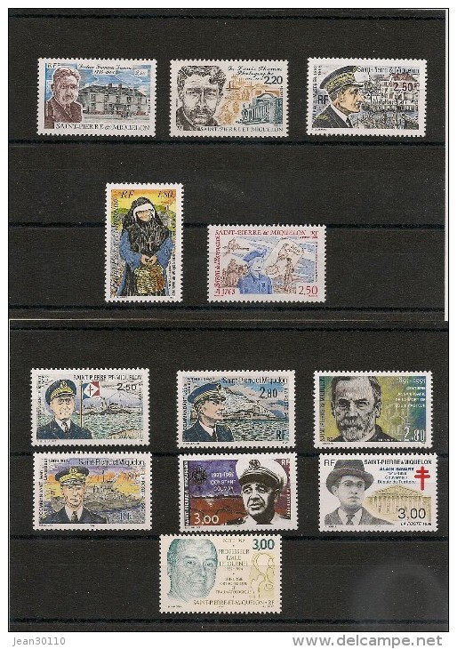 Saint Pierre Et Miquelon  Années 1987/1999 Personnages Tous** - Collections, Lots & Series