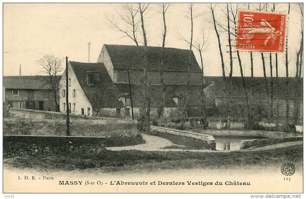 Dép 91 - Châteaux - Massy - L'abreuvoir Et Derniers Vestiges Du Chateau - Bon état - Massy