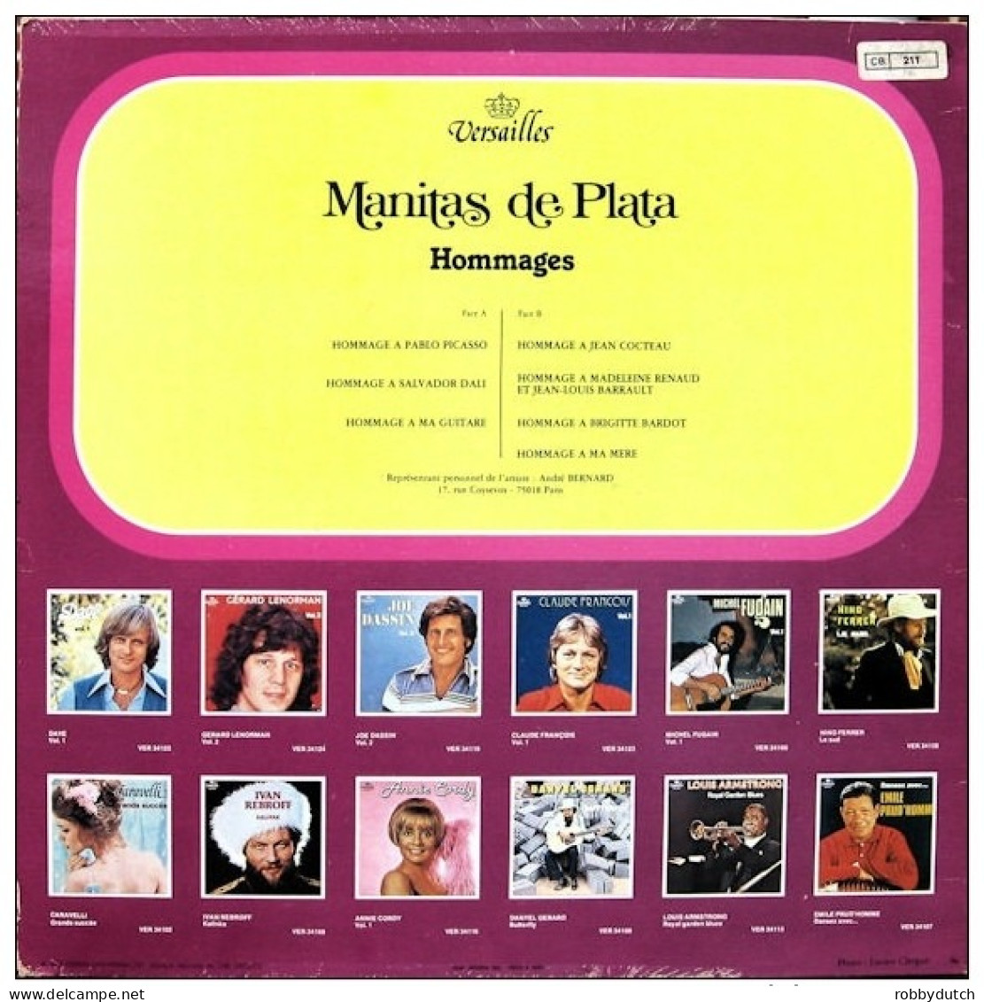 * LP *  MANITAS DE PLATA - HOMMAGES (France 1967 Reissue EX!!!) - Instrumentaal
